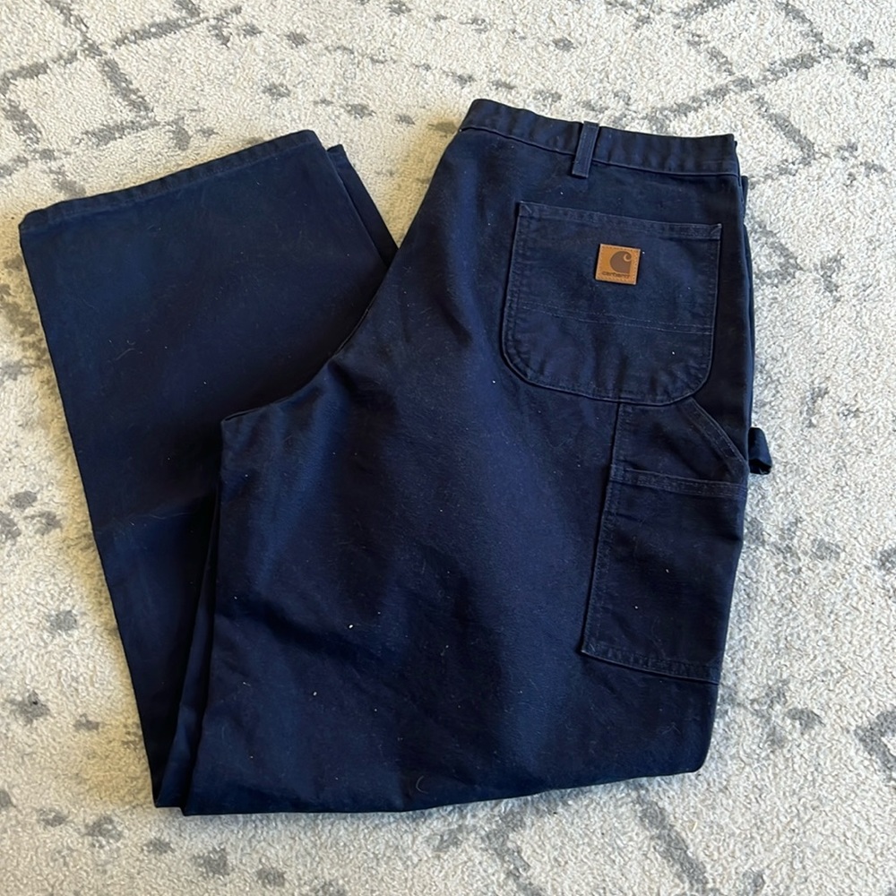 carhartt navy blue carpenter jeans